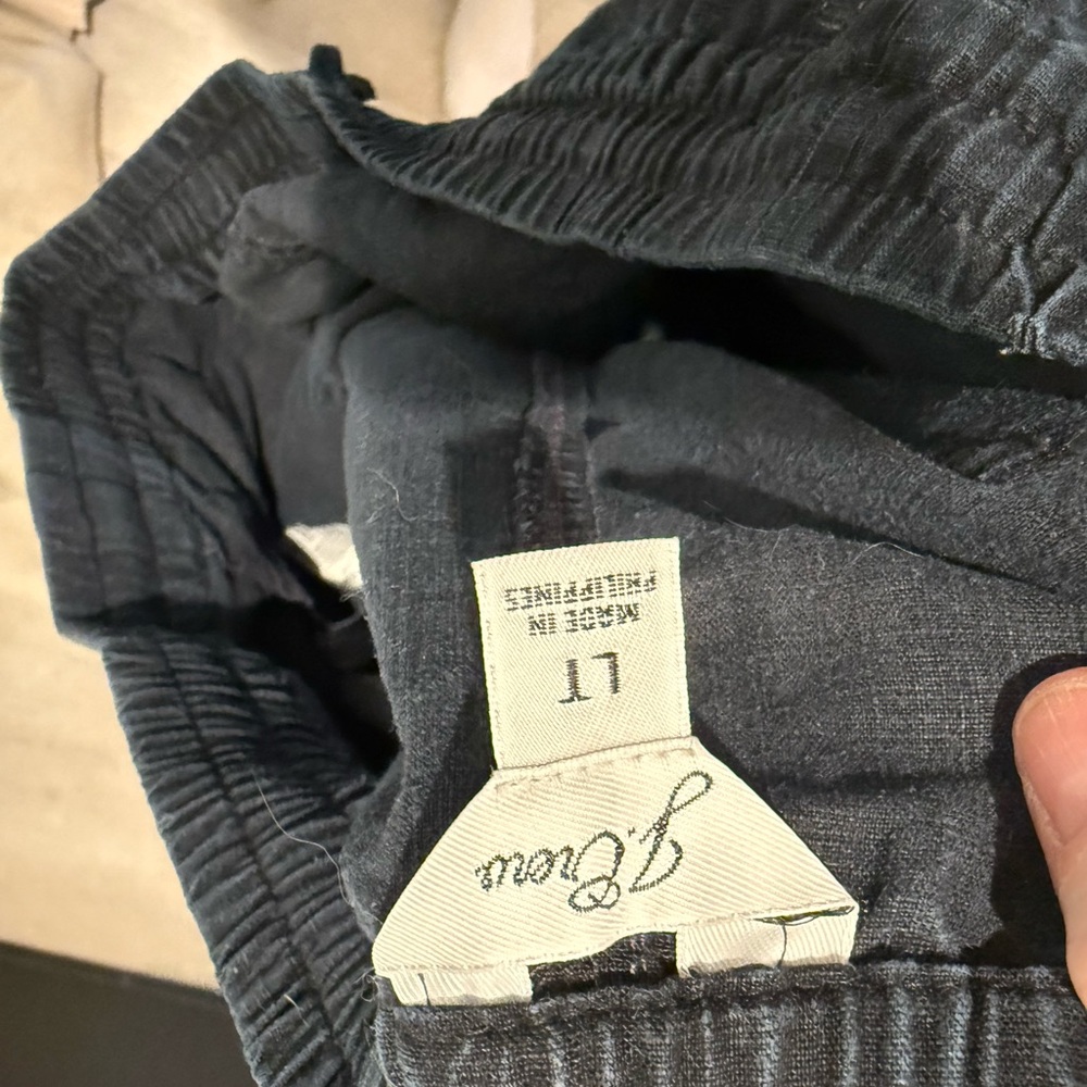 J. Crew Charcoal Linen Blend Pants
